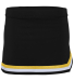Augusta Sportswear 9145 Women's Pike Skirt in Black/ white/ metallic gold