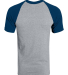 Augusta Sportswear 424 Youth Short Sleeve Baseball in Athletic heather/ navy
