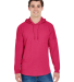 J America 8228 Hooded Game Day Jersey T-Shirt in Wildberry