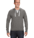 J America 8231 Sport Lace Jersey Hooded Pullover T in Charcoal heather