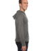 J America 8231 Sport Lace Jersey Hooded Pullover T in Charcoal heather