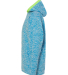 J America 8610 Youth Cosmic Fleece Hooded Pullover in Electric blue/ neon green