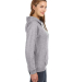 J America 8836 Women's Sueded V-Neck Hooded Sweats in Oxford