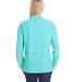 J America 8428 Women's Weekend Terry Mock Crew in Turquoise