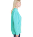 J America 8428 Women's Weekend Terry Mock Crew in Turquoise