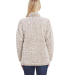 J America 8451 Women's Epic Sherpa Quarter-Zip in Oatmeal heather