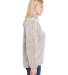 J America 8451 Women's Epic Sherpa Quarter-Zip in Oatmeal heather