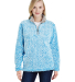 J America 8451 Women's Epic Sherpa Quarter-Zip in Sapphire heather