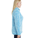 J America 8451 Women's Epic Sherpa Quarter-Zip in Sapphire heather