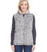 J America 8456 Women's Epic Sherpa Vest in Black heather