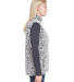 J America 8456 Women's Epic Sherpa Vest in Black heather