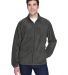 Harriton M990 Men's 8 oz. Full-Zip Fleece in Charcoal