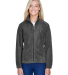Harriton M990W Ladies' 8 oz. Full-Zip Fleece in Charcoal