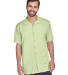 Harriton M570 Men's Bahama Cord Camp Shirt in Green mist