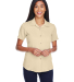 Harriton M570W Ladies' Bahama Cord Camp Shirt in Sand