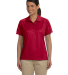 Harriton M374W Ladies' 3.8 oz. Polytech Mesh Inser in Red