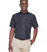 Harriton M580 Men's Key West Short-Sleeve Performa in Dark charcoal