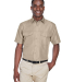 Harriton M580 Men's Key West Short-Sleeve Performa in Khaki