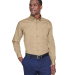 Harriton M500T Men's Tall Easy Blend™ Long-Sleev in Stone