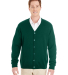 Harriton M425 Men's Pilbloc™ V-Neck Button Cardi in Hunter