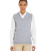Harriton M415W Ladies' Pilbloc™ V-Neck Sweater V in Grey heather