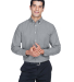 Harriton M600 Men's Long-Sleeve Oxford with Stain- in Oxford grey
