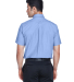 Harriton M600S Men's Short-Sleeve Oxford with Stai in Light blue