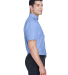 Harriton M600S Men's Short-Sleeve Oxford with Stai in Light blue