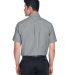 Harriton M600S Men's Short-Sleeve Oxford with Stai in Oxford grey