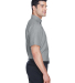 Harriton M600S Men's Short-Sleeve Oxford with Stai in Oxford grey