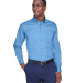Harriton M500 Men's Easy Blend™ Long-Sleeve Twil in Light college blue