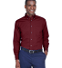 Harriton M500 Men's Easy Blend™ Long-Sleeve Twil in Wine