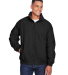 Harriton M740 Adult Fleece-Lined Nylon Jacket in Black/ black