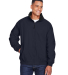 Harriton M740 Adult Fleece-Lined Nylon Jacket in Navy/ black