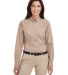 Harriton M581W Ladies' Foundation 100% Cotton Long in Khaki