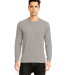 Next Level Apparel 6411 Unisex Sueded Long Sleeve  in Dark heather gray