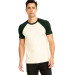 Next Level Apparel 3650 Unisex Raglan Short Sleeve in Forest green/ natural