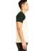 Next Level Apparel 3650 Unisex Raglan Short Sleeve in Forest green/ natural