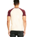 Next Level Apparel 3650 Unisex Raglan Short Sleeve in Maroon/ natural