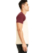 Next Level Apparel 3650 Unisex Raglan Short Sleeve in Maroon/ natural