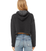Bella + Canvas 7502 Women's Cropped Fleece Hoodie in Dark grey heather