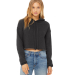 Bella + Canvas 7502 Women's Cropped Fleece Hoodie in Dark grey heather