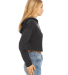 Bella + Canvas 7502 Women's Cropped Fleece Hoodie in Dark grey heather