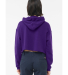 Bella + Canvas 7502 Women's Cropped Fleece Hoodie in Team purple