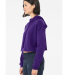 Bella + Canvas 7502 Women's Cropped Fleece Hoodie in Team purple