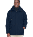 North End 88007 Adult 3-in-1 Parka with Dobby Trim in Midnight navy