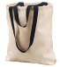 8868 Liberty Bags® Marianne Cotton Canvas Tote in Natural/ black