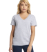 Next Level Apparel 3940 Ladies' Relaxed V-Neck T-S in Heather grey