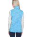 J America 8625 Cosmic Fleece Women's Vest in Electric blue/ neon green