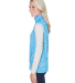 J America 8625 Cosmic Fleece Women's Vest in Electric blue/ neon green